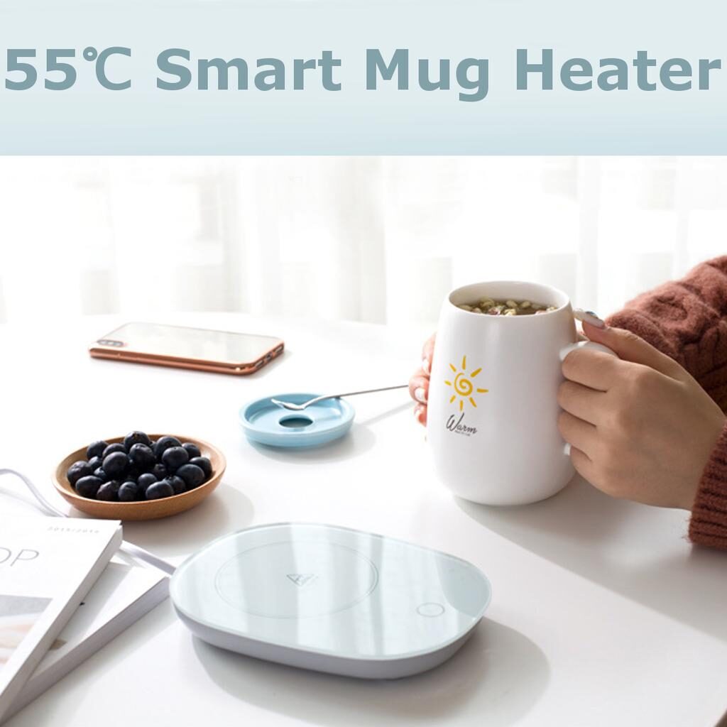 Coffee Mug Warmer,Smart Warmers Desk Cup Electric Plate Auto On/Off Gravity  Induction Intelligent Gravity Sensing Heater Heating Beverage Drink for